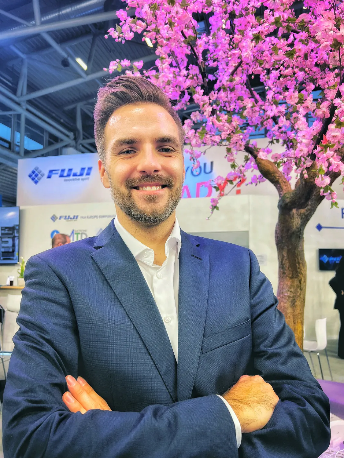 Moderator bei einem Messe- oder Firmenevent